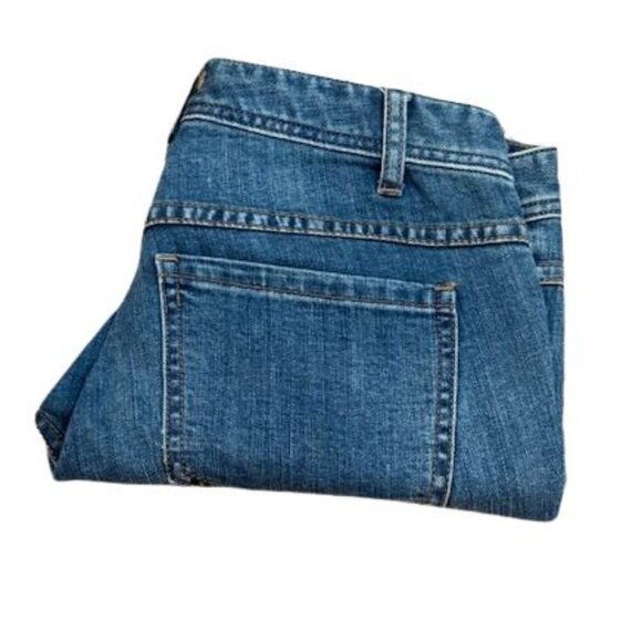 Free People “Maggie” Distressed Denim Straight Leg Jeans Darker Wash – Size 27 - Picture 4 of 7
